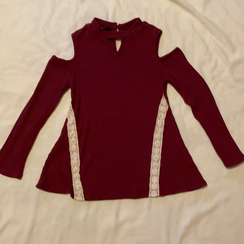 Burgundy top